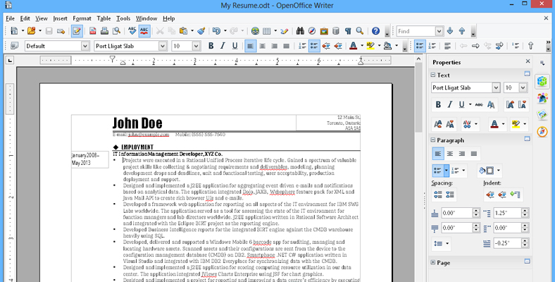 OpenOffice Writer